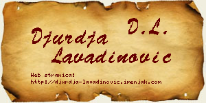 Đurđa Lavadinović vizit kartica